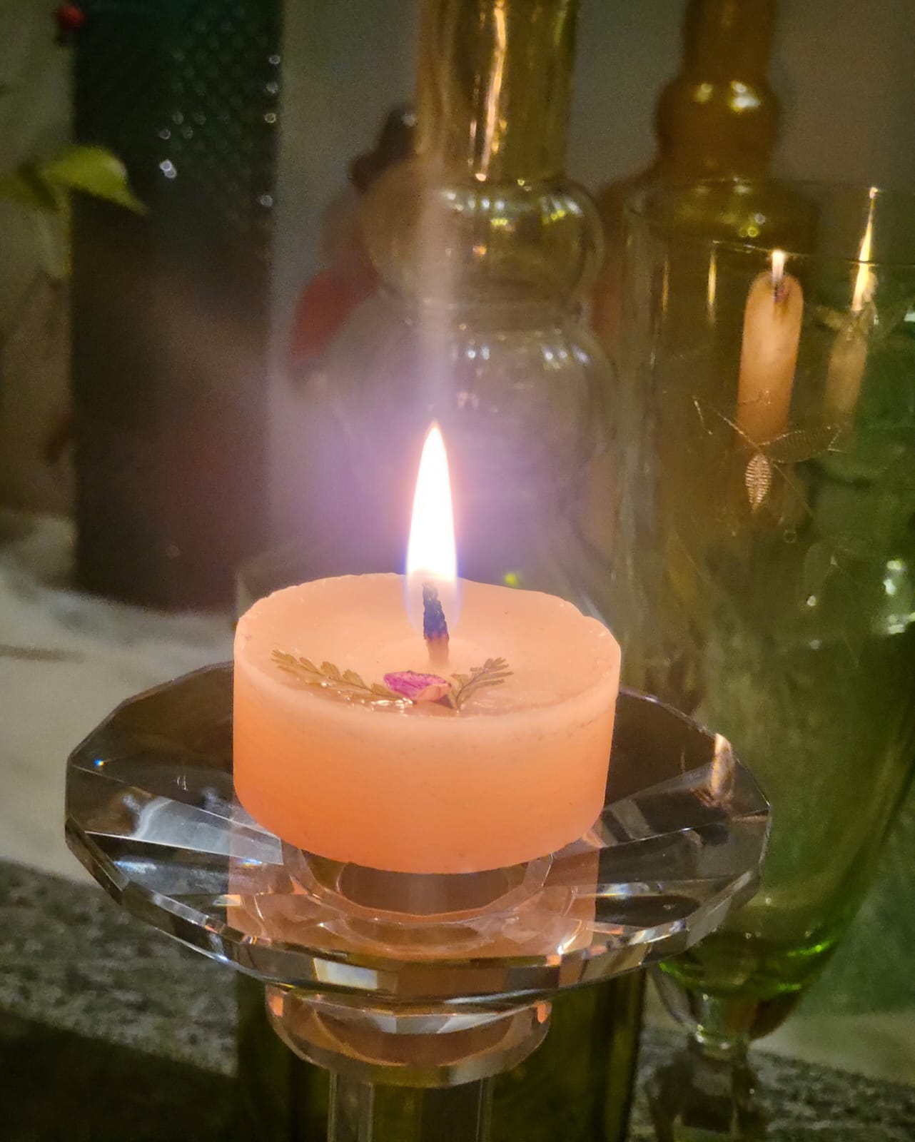 Flower-Infused Big Tea Lights – Perfumed (Pack of 8) by The Ajambari Tales