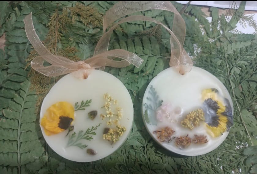 Round Flower Infused Perfumed Tablet (Diffuser) by The Ajambari Tales