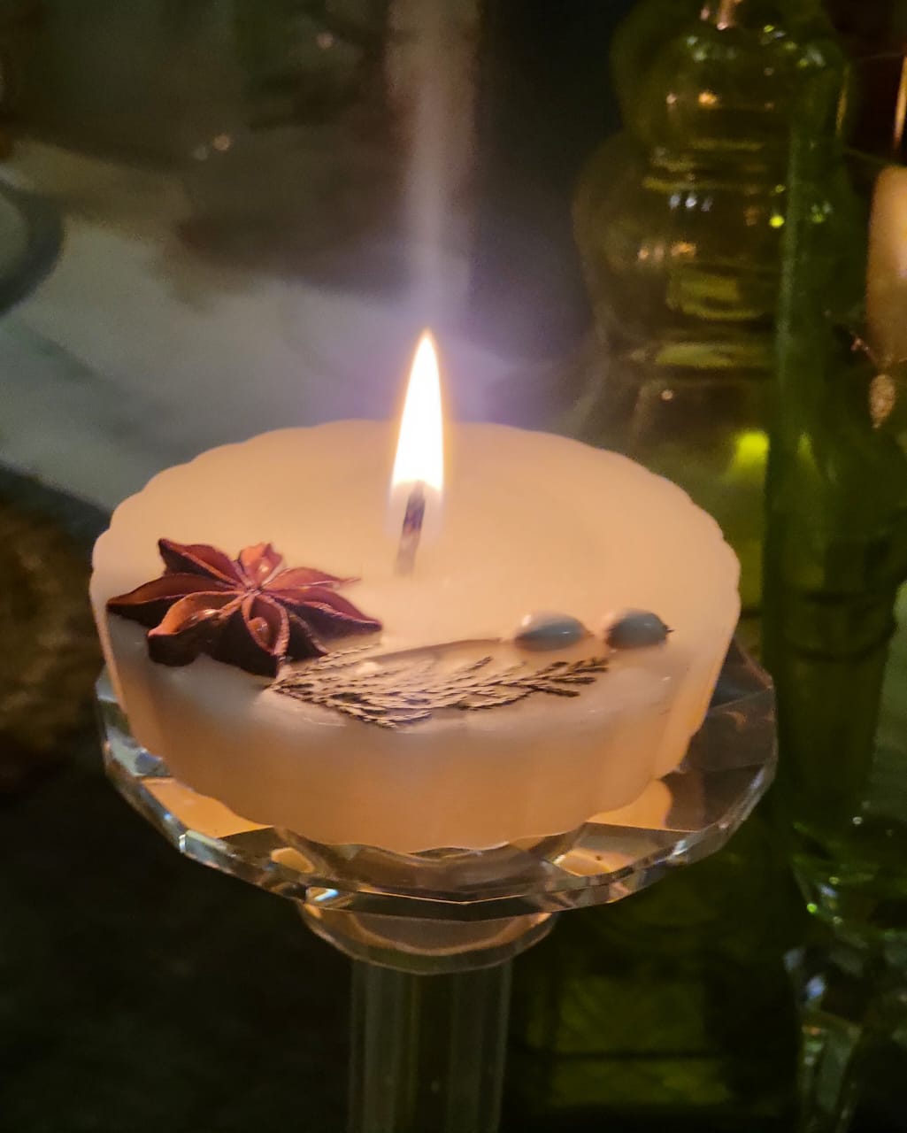 Flower / Spice Infused Perfumed Tart Candle  by The Ajambari Tales